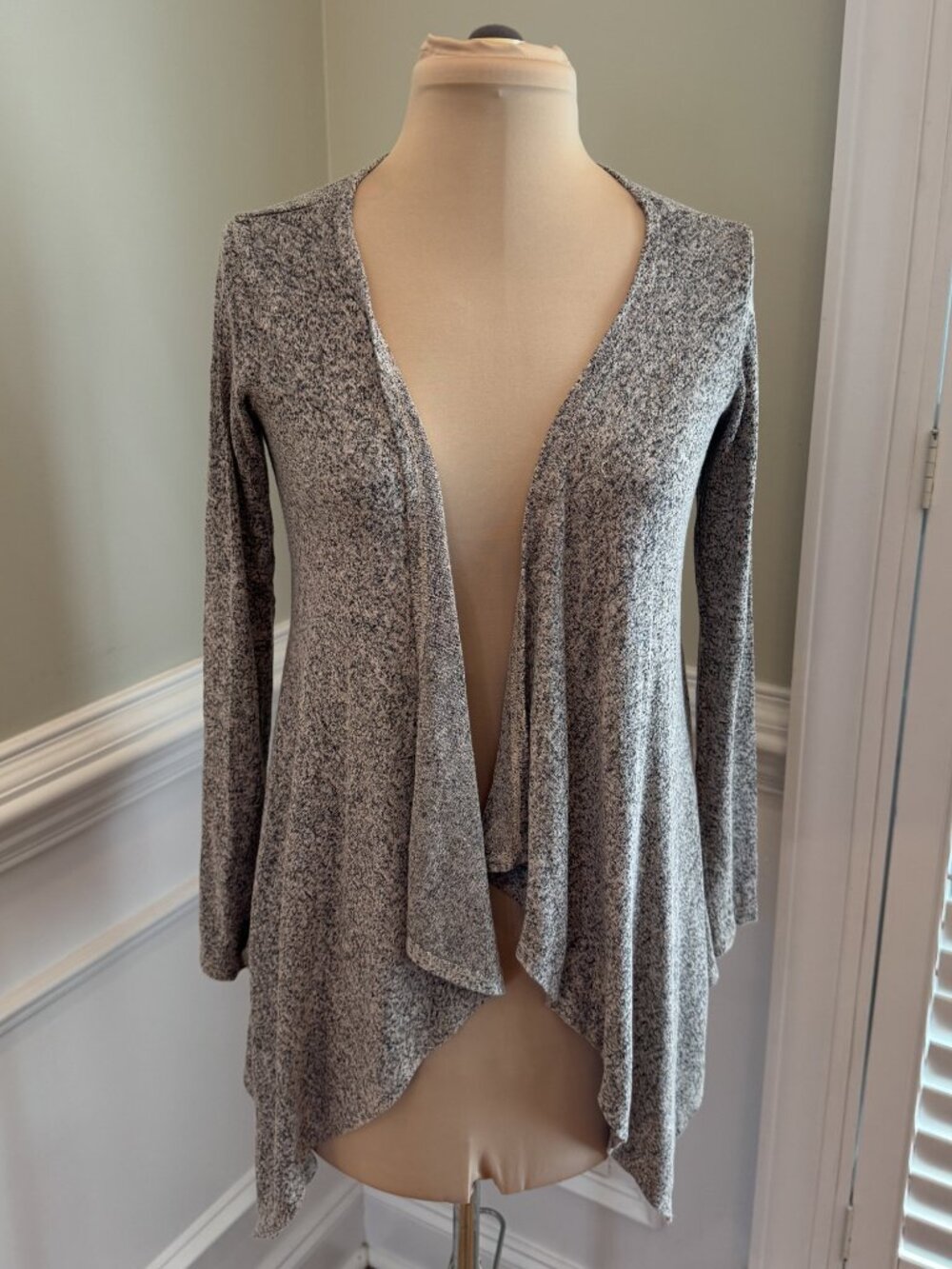Free Kisses Black and Tan Speckled Cardigan - Size S